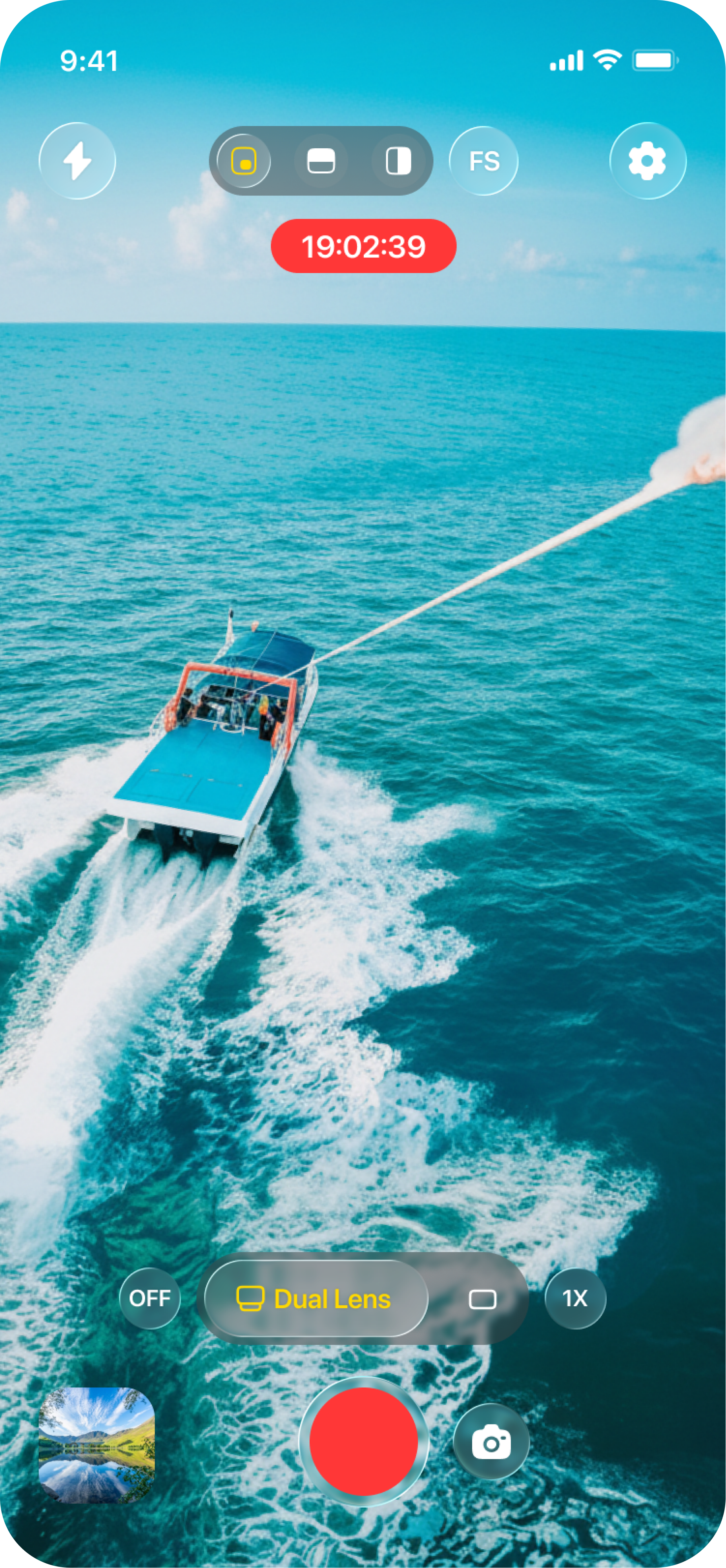 One tap double capture screen